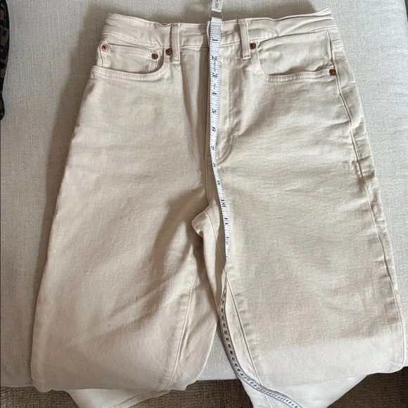 Buck Mason Women's Cream Straight Leg Jeans (Rider Jeans) - Size 26 - Picture 5 of 6